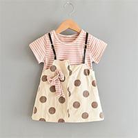 Robe Tutu d'Été pour Bébés Filles avec Imprimé Princesse Robe de Soleil et Chapeau