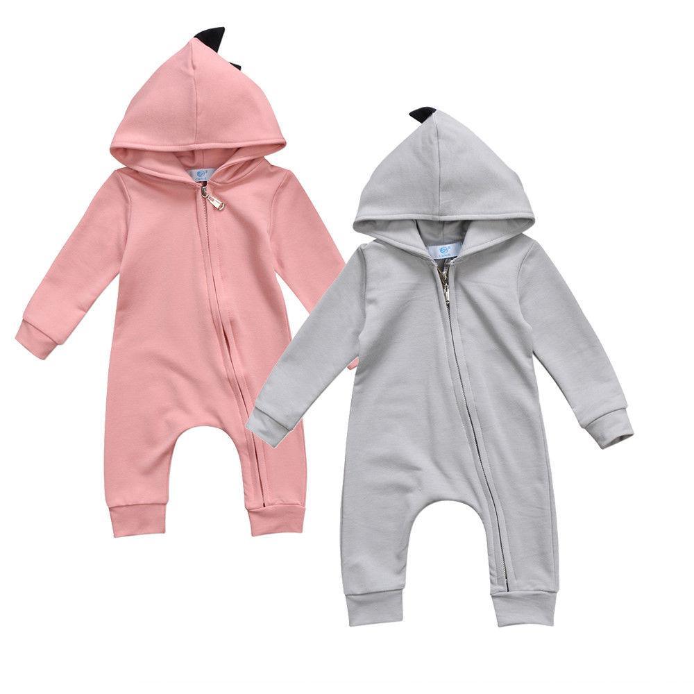 Combinaison bébé Dinosaure et Lapin avec Fermeture Éclair Vêtements Nouveaux-nés Grenouillère Bébés Filles et Garçons Déguisement Enfant Combinaison