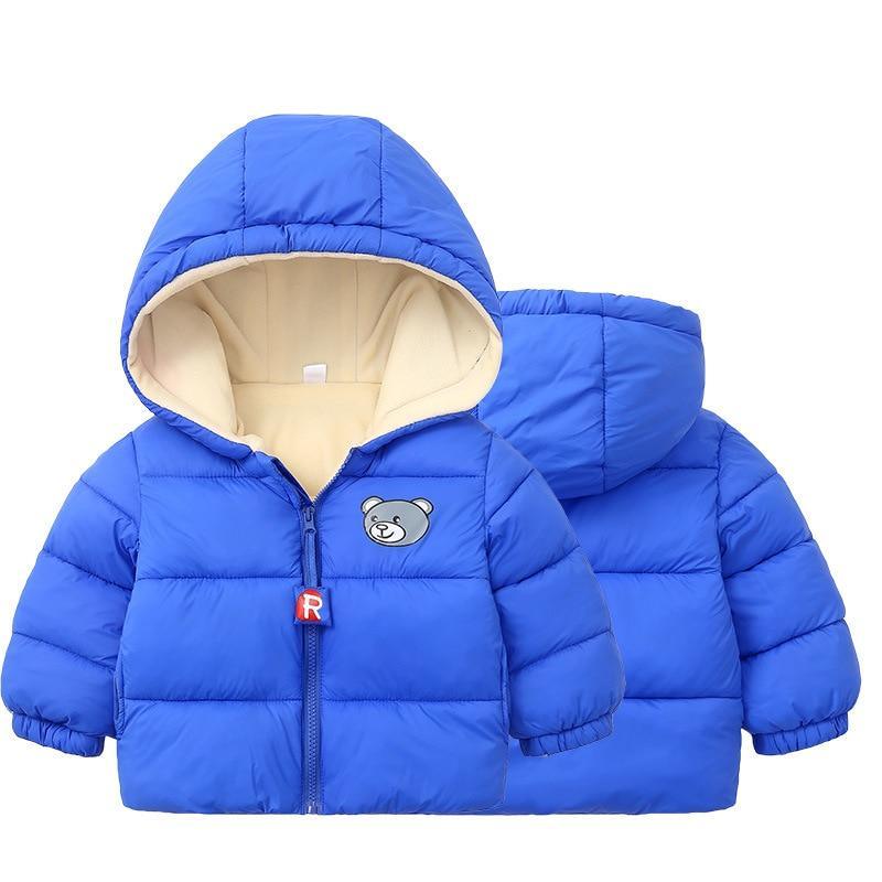 Vestes chaudes à capuche pour bébés filles et bébés garçons pour l'hiver, au design moderne, neuf et luxueux.