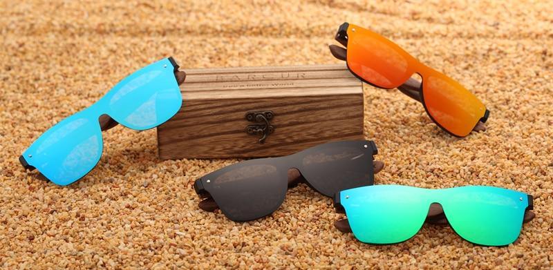 Nouvelles lunettes de soleil élégantes en bois naturel, polarisées, faites à la main en bambou pour hommes et femmes, avec protection UV400