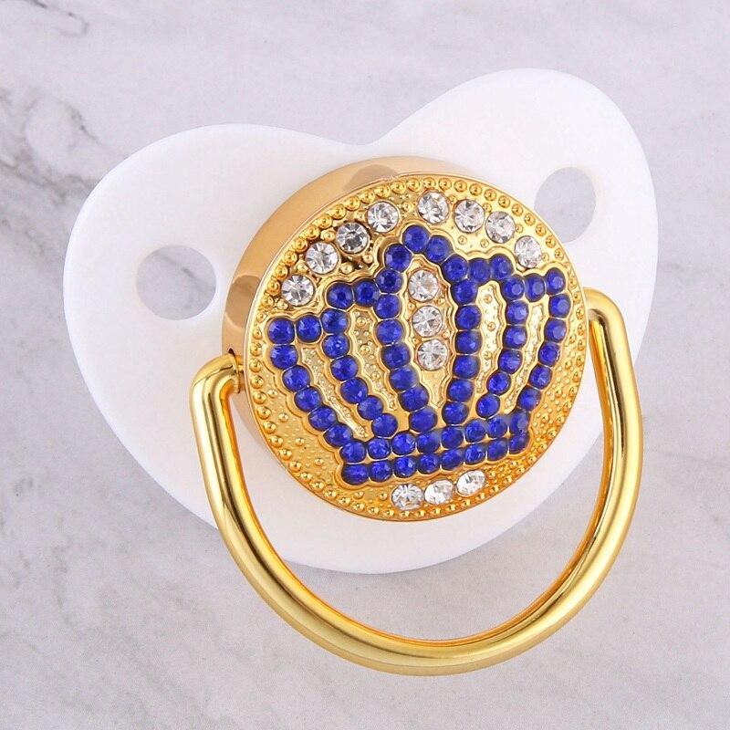 Sucette de luxe en diamant moderne avec motif de dessin animé pour bébé, sucette en silicone scintillante pour nouveau-né, garçons et filles