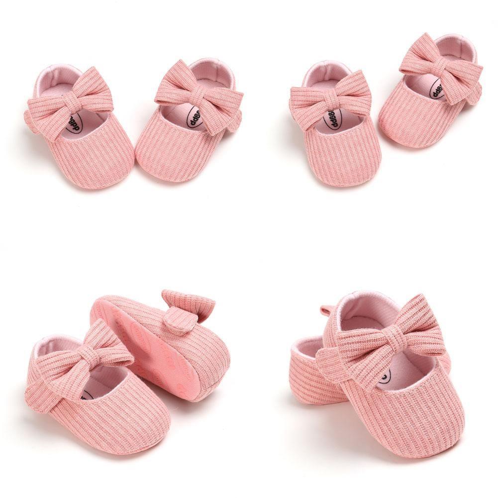 Chaussures de princesse pour bébé fille, nœud papillon, semelle souple, décontractées, pour nouveau-nés, 0-18 mois