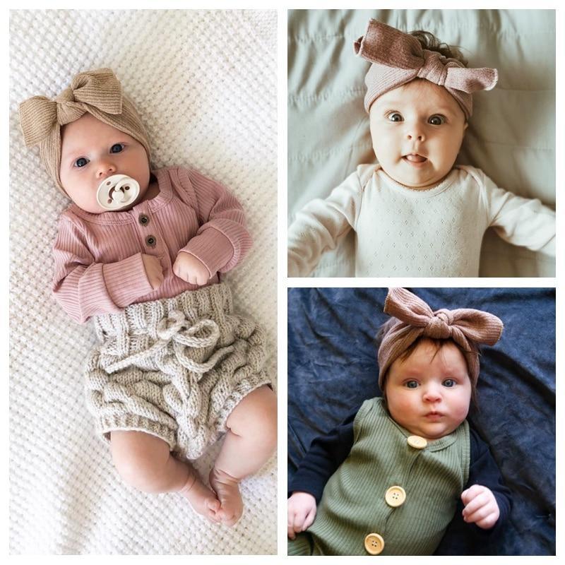 Bandeaux tricotés pour bébés filles, bandeau turban pour enfants et accessoires pour cheveux de filles