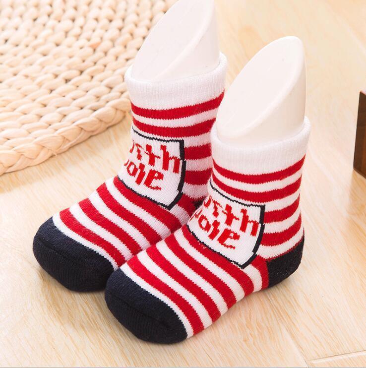Chaussettes de Noël de luxe en coton d'hiver et d'automne pour bébés filles garçons, chaussettes en éponge pour enfants avec flocon de neige, élan, Père Noël