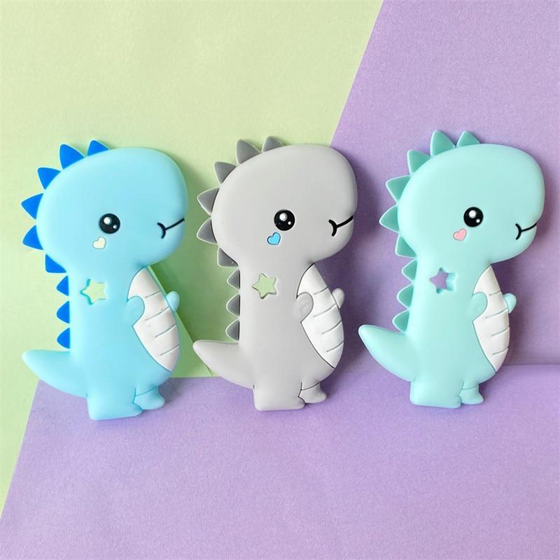 Anneau de dentition Dinosaure en forme d'animal pour bébés garçons et filles - Sans BPA - Cadeau parfait