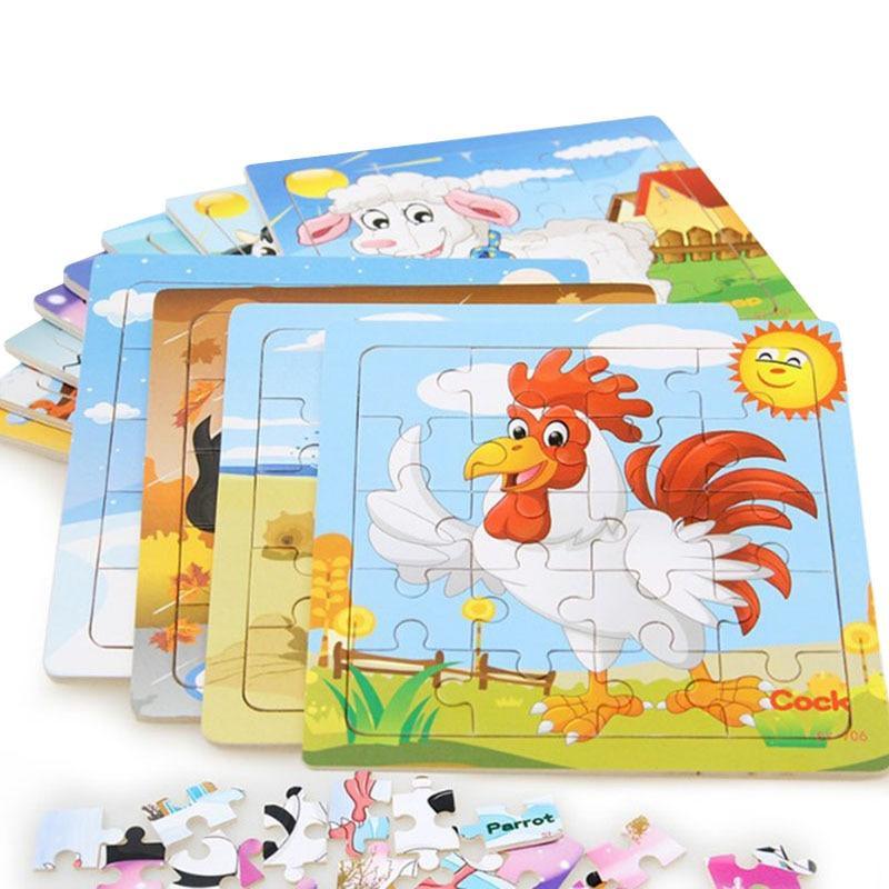 38 modèles de puzzles en bois, jouets animaux/véhicules pour bébés de 2 à 6 ans, jouets éducatifs précoces pour enfants