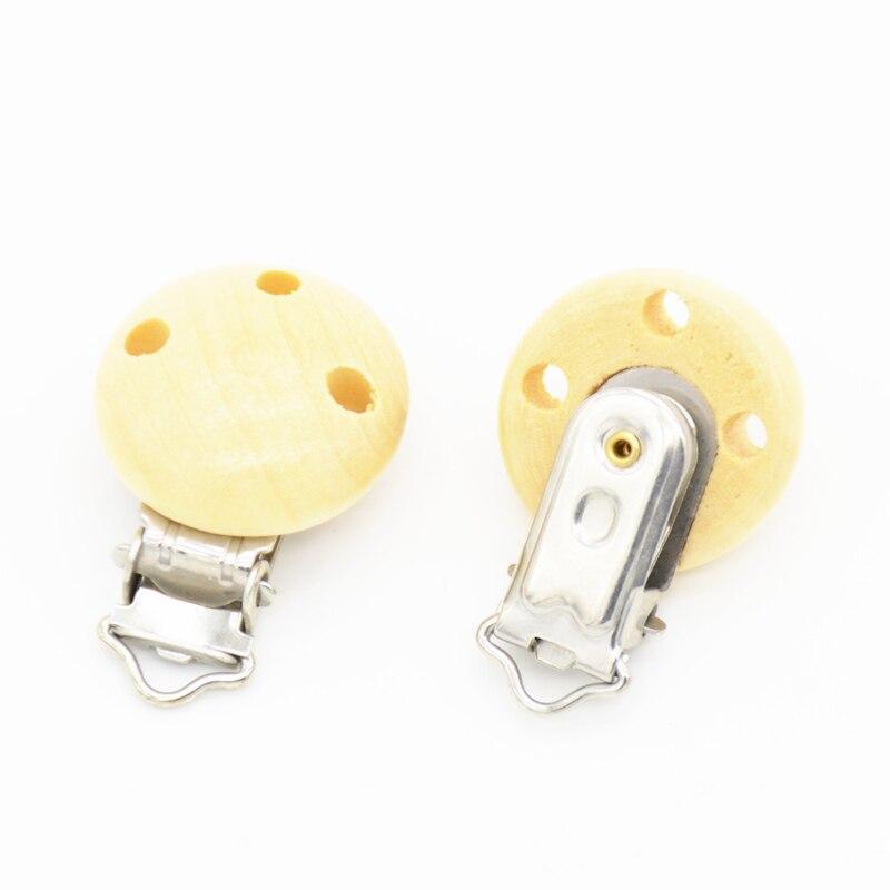 Attache-sucette en bois pour bébés et enfants, jolies attaches rondes pour produits pour bébés