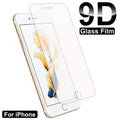 Verre de protection intégrale 9D pour iPhone 7 8 6 6S Plus Protection d'écran transparente pour iPhone 5 5C 5S SE 2020 Film en verre trempé Protection d'écran en verre trempé Protège des chocs et des rayures