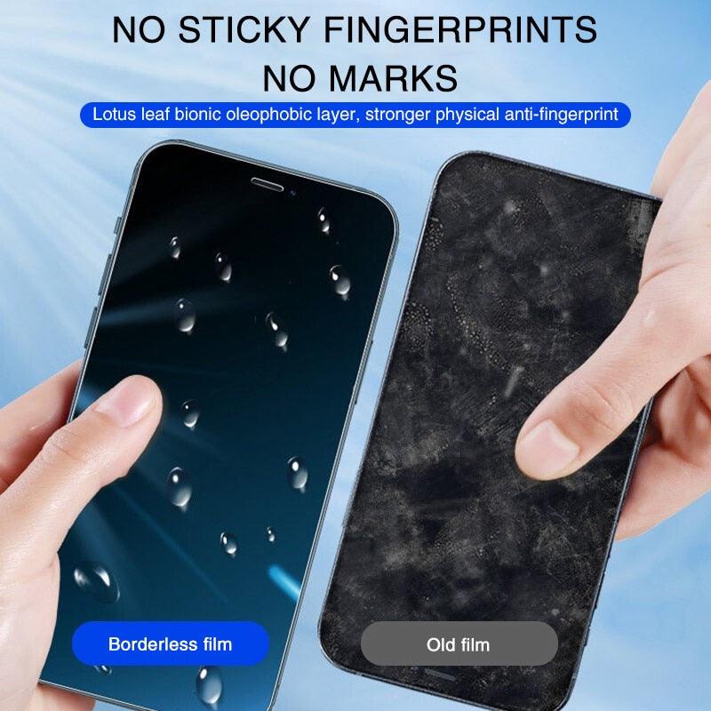 Verre de protection intégral 4K HD pour iPhone 11 12 13 14 PRO MAX, protecteur d'écran en verre trempé pour iPhone 14 Plus X XR, film de verre trempé avec clarté HD, toucher précis, absorbant les chocs