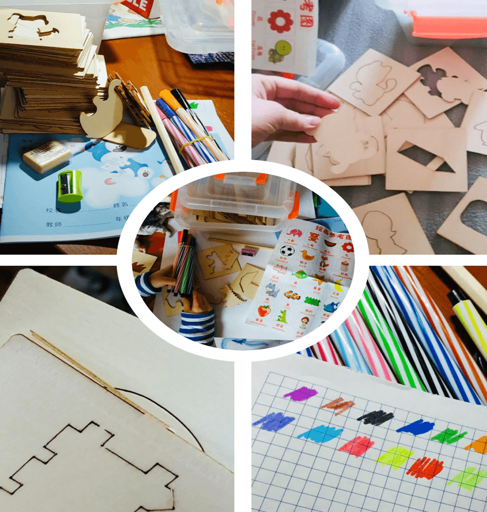 100 Pièces Bébé Jouets Dessin Jouets Planche à Colorier Enfants Créatifs Gribouillis Éveil Éducatif Jouet Garçon Fille Apprendre Outils de Dessin