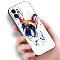 Coque de téléphone chiot bouledogue français mignon pour iPhone 14 13 12 Mini 11 Pro Max 7 8 Xr X Xs 7 8 Plus Se 2020 2022 Housse de téléphone mince transparente en silicone souple et élastique