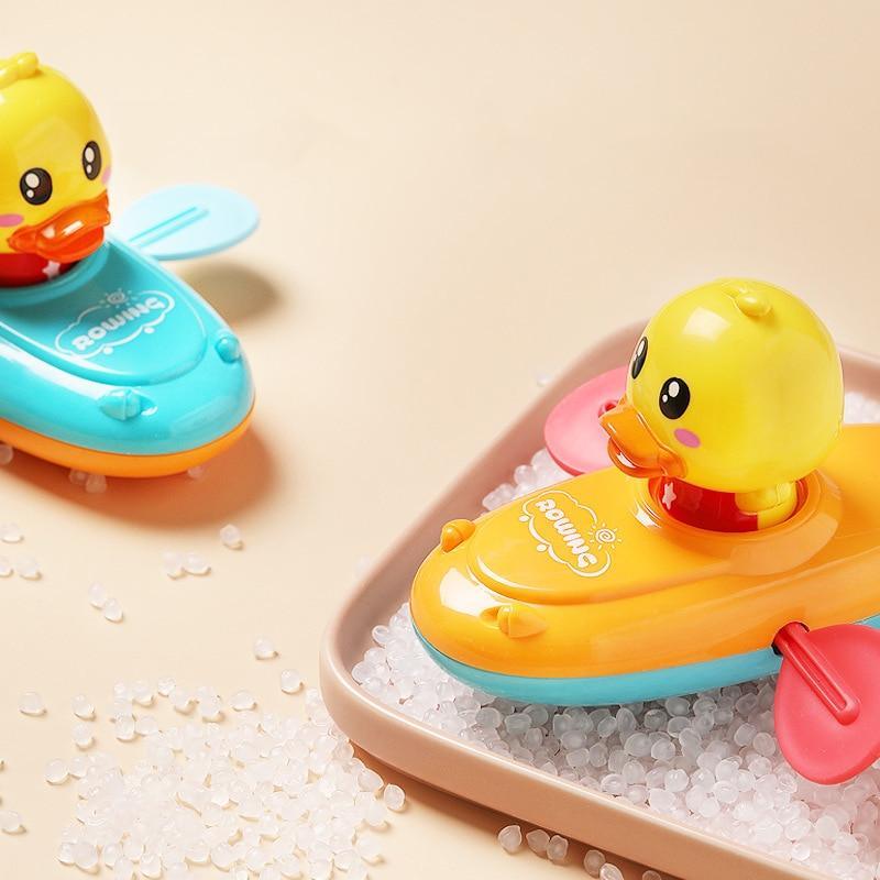 Jouets de bain pour bébé dessin animé, jouet d'eau classique en forme de canard à tirer pour bébé, jouet de bain pour l'éducation précoce du nourrisson, jouet de natation de plage pour enfants.