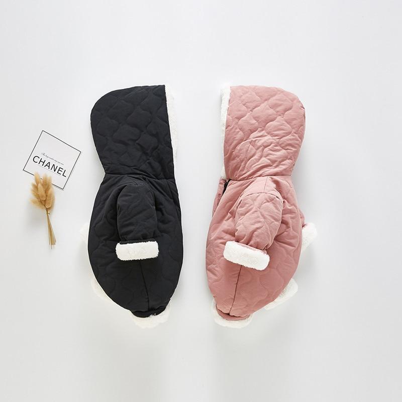 Combinaison-veste moderne et élégante en peluche épaisse de coton pour bébé garçon et fille