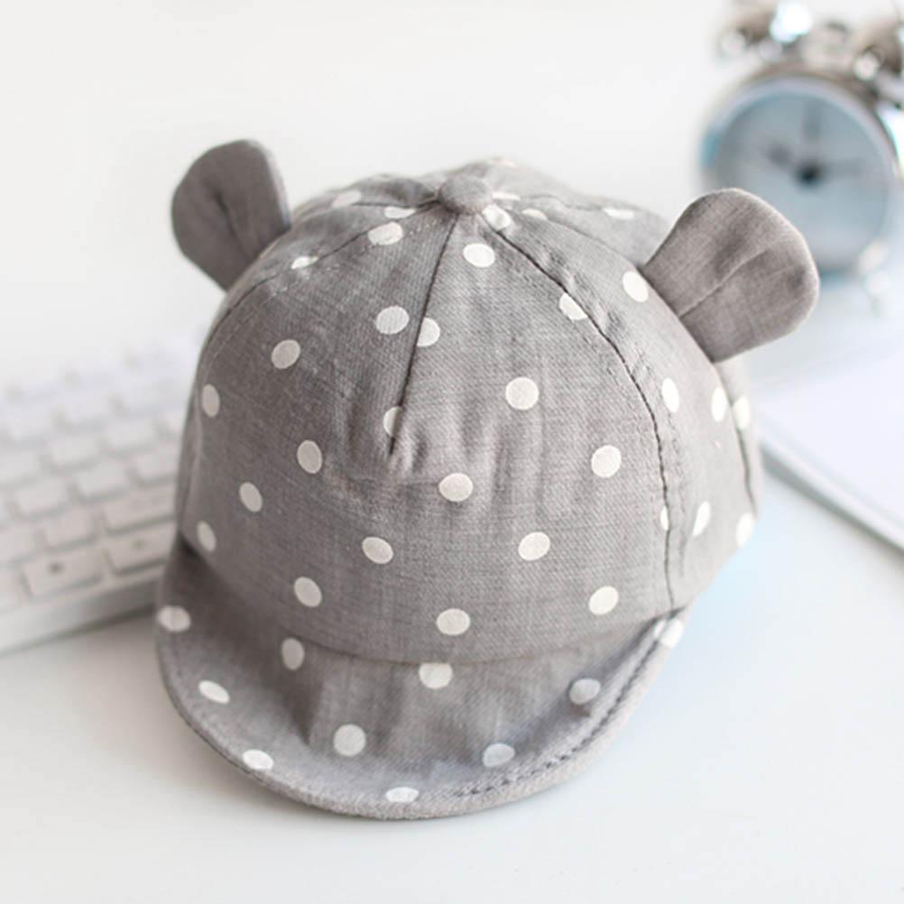 Chapeau de soleil mignon moderne pour enfants, chapeau de bébé à pois, chapeau de soleil pour fille et garçon avec oreilles, casquette de baseball pour garçons et enfants