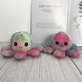 Poulpe en peluche réversible doux, jouet en peluche animal, accessoires pour la maison, poupée animal mignonne, cadeaux pour enfants, jouet en peluche pour bébé