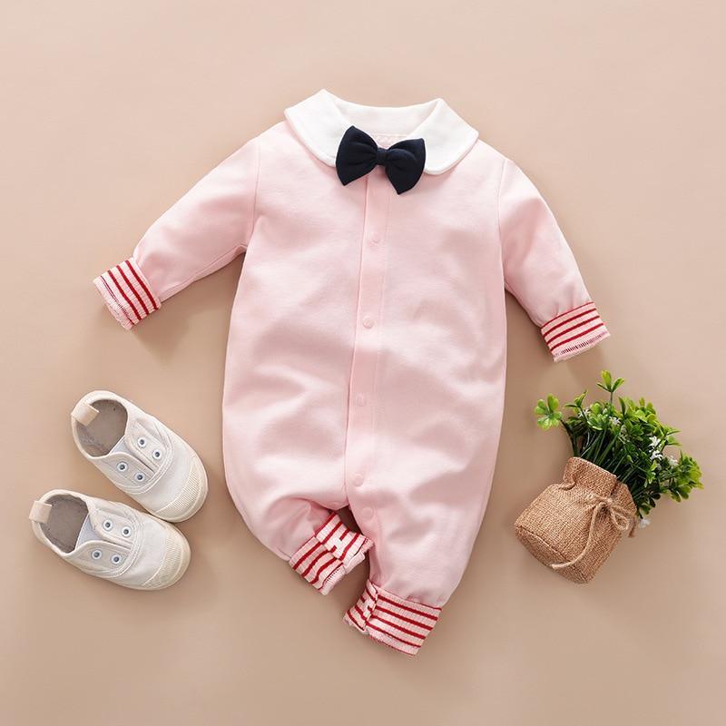 Barboteuses de luxe modernes pour bébé garçon, vêtements pour enfants avec nœud, costume moderne pour bébé