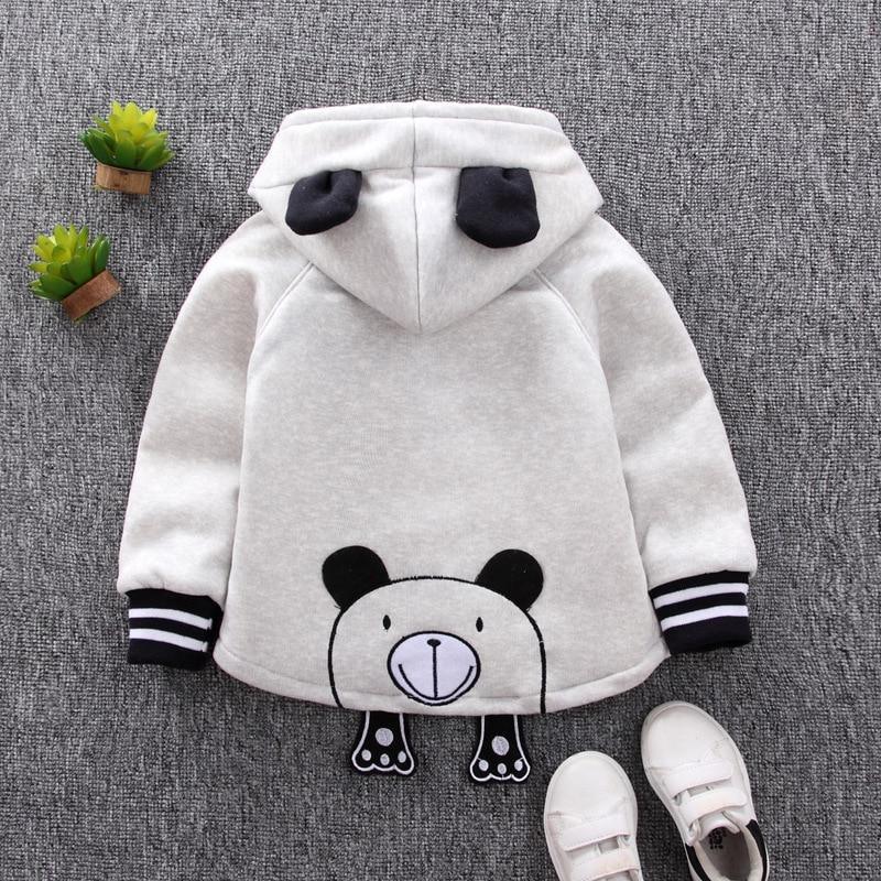 Manteau d'hiver chaud en coton pour bébés, vêtements d'extérieur pour enfants, veste pour nouveau-nés, vêtements pour garçons et filles, motif ours, pour la saison automne et hiver