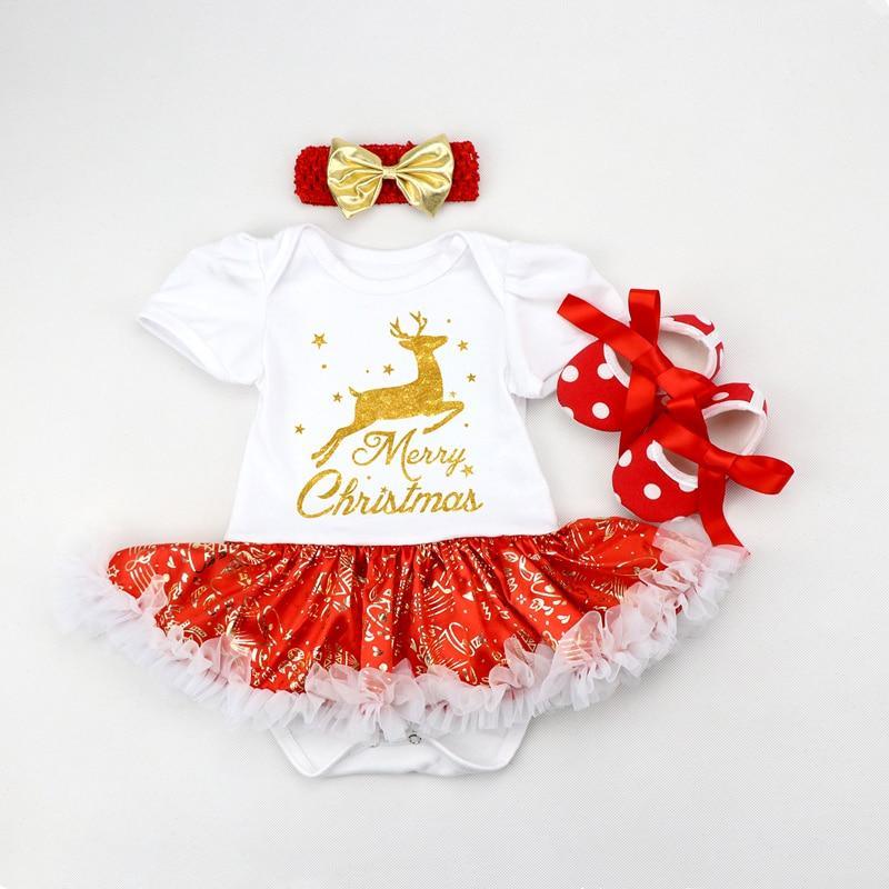 Ensemble de vêtements de Noël pour bébé fille, tenue de tout-petit nouveau-né