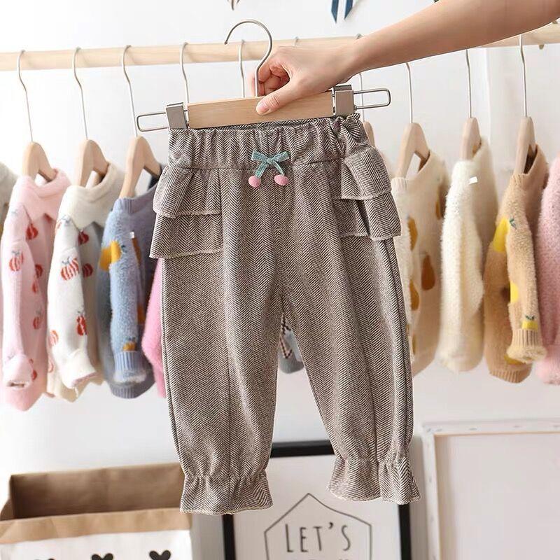 Vêtements bébé fille pantalon à pois nœud volants pantalon décontracté pantalon long princesse fille vêtements enfants