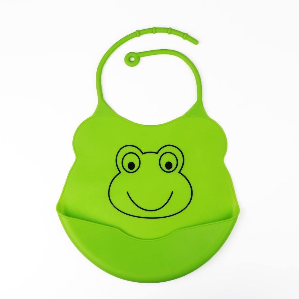Bavoirs en silicone imperméables pour bébé, serviette de salive réglable, motif animal, bandana en tissu doux, bavoir de dessin animé pour enfants