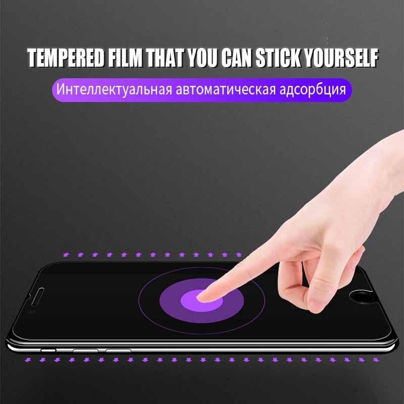 Verre de protection intégrale 9D pour iPhone 7 8 6 6S Plus Protection d'écran transparente pour iPhone 5 5C 5S SE 2020 Film en verre trempé Protection d'écran en verre trempé Protège des chocs et des rayures