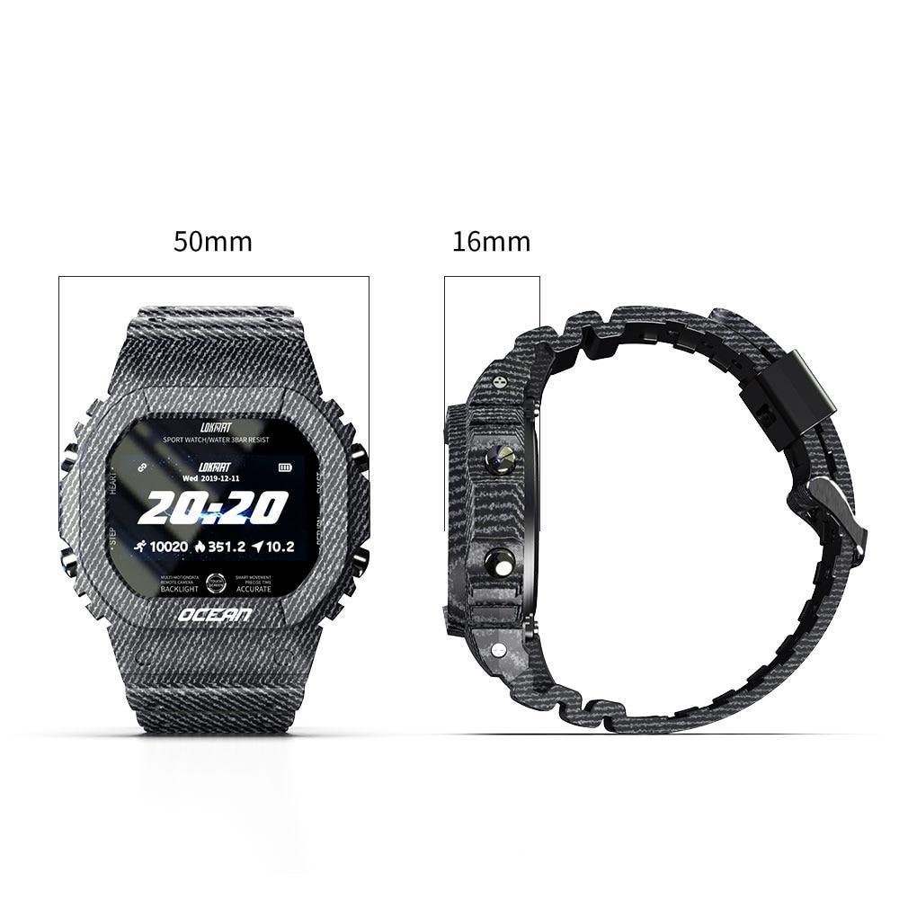 Montre connectée militaire Ocean Army pour hommes et femmes, pour le fitness et le sport, avec suivi de la pression artérielle, notifications de messages, moniteur de fréquence cardiaque et horloge, pour Android