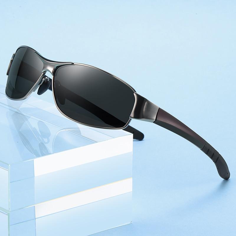 Les nouvelles lunettes de soleil polarisées de luxe élégantes, lunettes de sport carrées pour hommes et femmes avec protection UV400