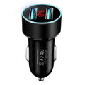 Chargeur de voiture universel LED 4,8A Adaptateur de charge rapide pour téléphone portable dans la voiture avec affichage Charge rapide Double USB
