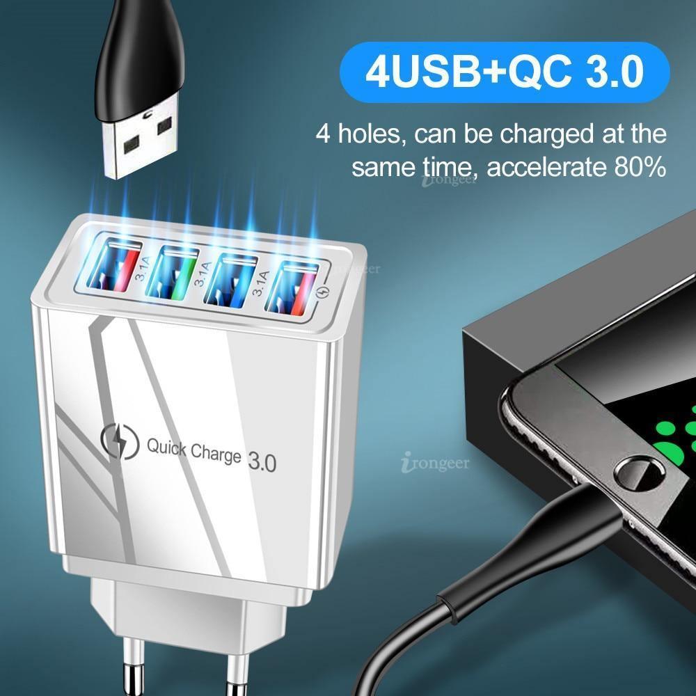 Chargeur USB portable Quick Charge 3.0 4.0 QC3.0 Accessoires de téléphone portable à charge rapide