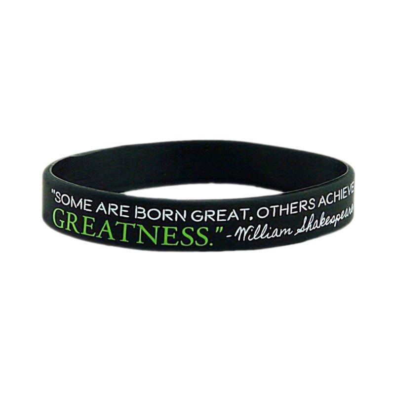 Bracelets en caoutchouc de silicone "Dream Greatness Believe Motivation" Cadeau parfait pour hommes et femmes Style cool