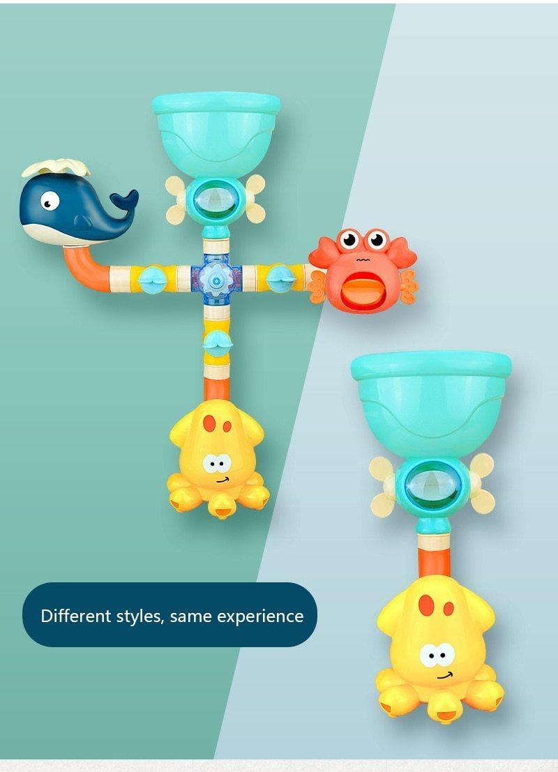 Jouets de bain éducatifs pour bébé Pipeline de pulvérisation d'eau Douche Jeu amusant Jouets de bain pour enfants Excellent cadeau