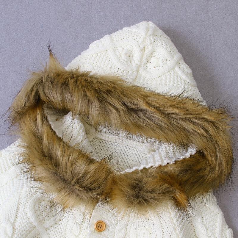 Manteau chaud élégant et moderne pour bébé, grenouillère en tricot à capuche pour nouveau-né, combinaison pour bébé au design moderne