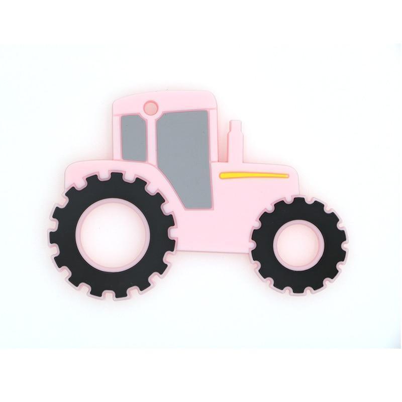 1 tétine en silicone en forme de tracteur pour bébé, jouet de dentition pour rongeurs, à mâcher en forme d'animal, produits pour bébé, cadeau d'allaitement pour bébés et enfants