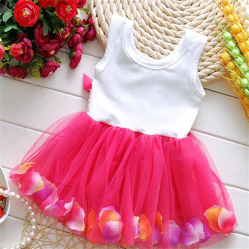 Robe de princesse de luxe moderne faite à la main pour petites filles, motif floral, sans manches, mini tutu, nœud, rose, jaune, rouge, vêtements pour enfants