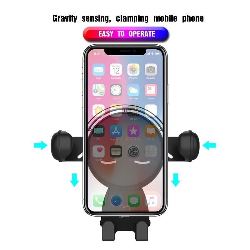 Support de Téléphone de Voiture par Gravité pour Grille d'Aération, Support de Téléphone Portable Créatif et Unique au Design de Dessin Animé