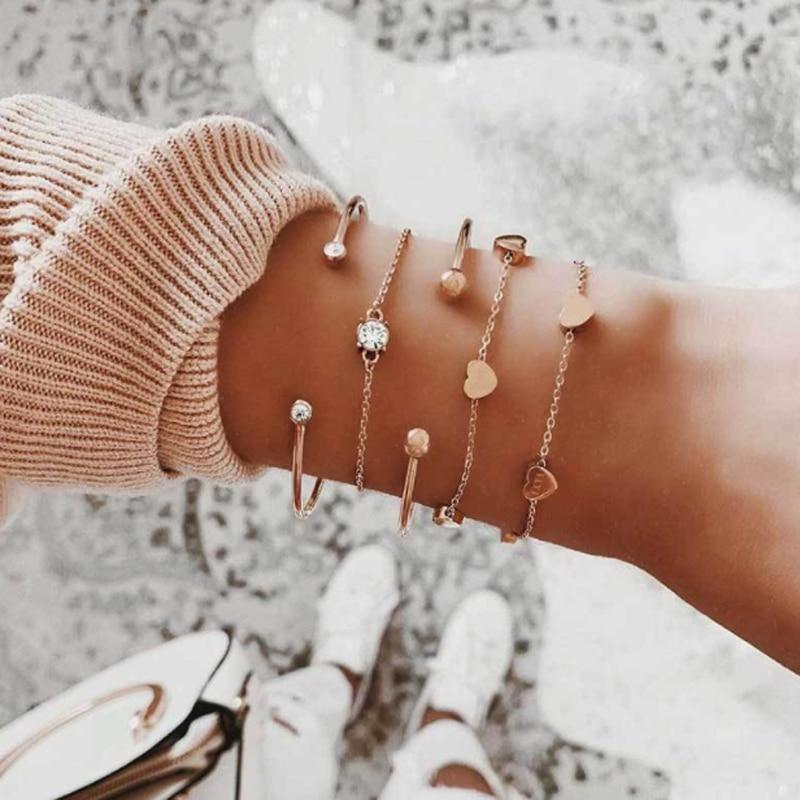 Bracelets Glandes Bohémiens Dorés Pour Femmes Coquillage d'Été Pierre de Cristal Transparente Bijoux de Luxe