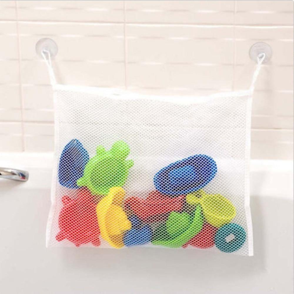Sac en filet de salle de bain pour bébé Sac de jouets de bain pour enfant Ventouse filet de rangement pour jouets