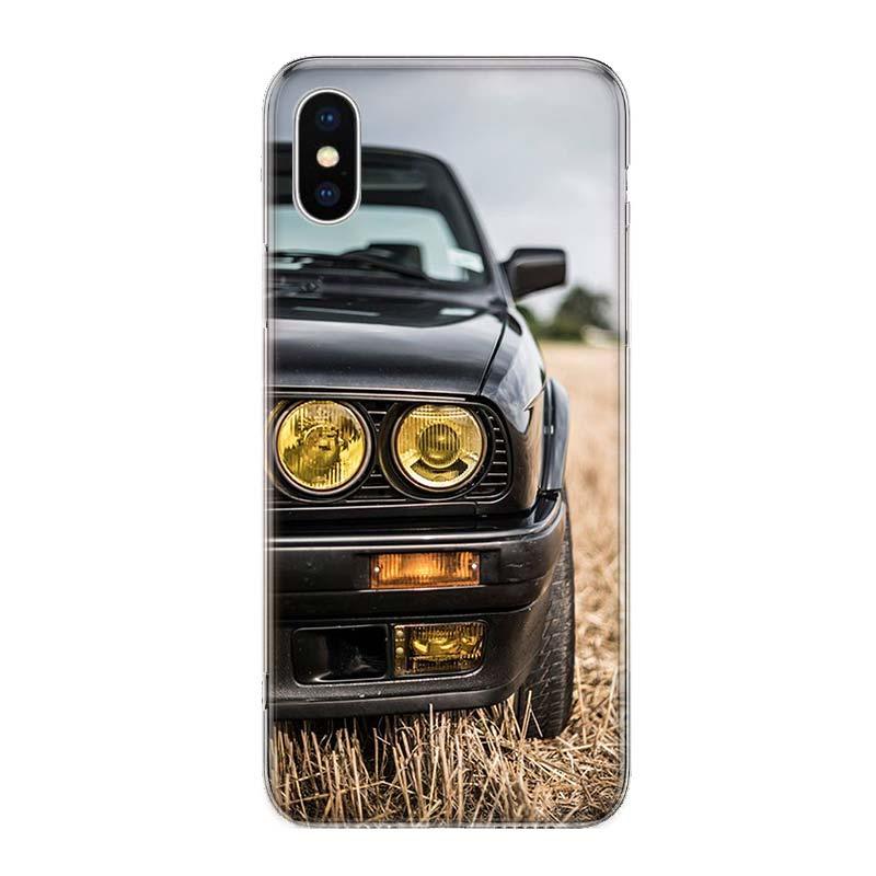 Coque de téléphone de voiture de sport cool pour iPhone 14 13 12 11 Pro Max Mini X Xs Xr 6 6s 7 8 Plus 5 5s Se Housse en caoutchouc de silicone souple antichoc