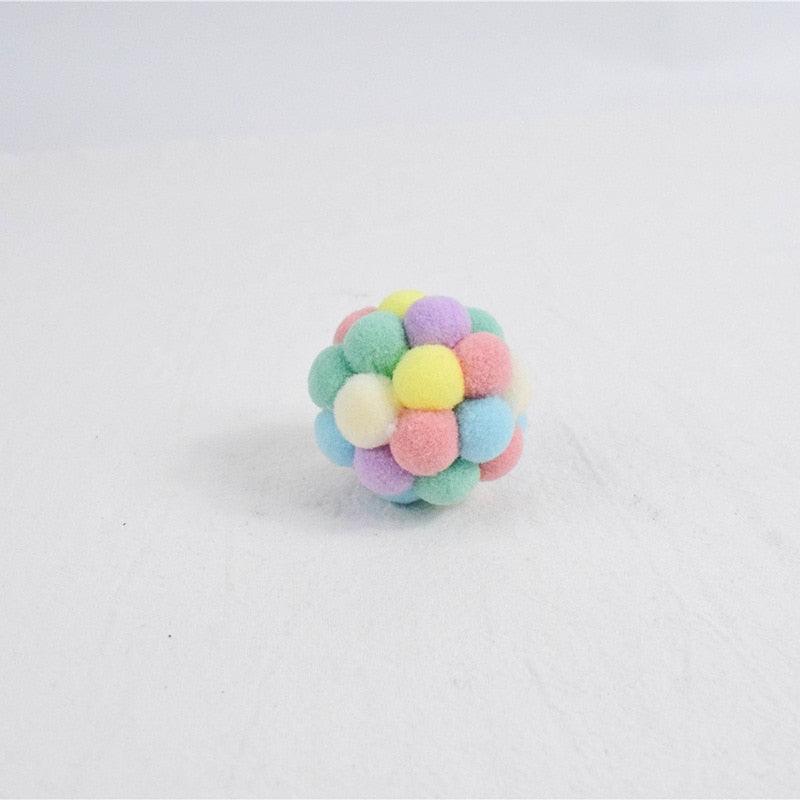Nouveau Jouet en Peluche Tendance pour Animaux de Compagnie, Balle Amusante Autonome pour Chats et Chiens, Jouet Interactif Anti-Morsure Mignon et Drôle pour Chats, Balles Multicolores pour Chats