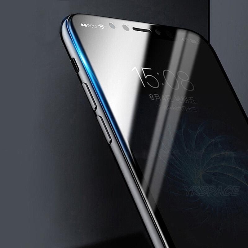 3 Pièces Meilleur Verre Trempé Confidentialité 9H pour iPhone 11 12 13 14 Pro Mini XS MAX X XR 6S 7 8 Plus SE Film de Protection Écran Anti-Espion Anti-Peeping en Verre Trempé pour iPhone
