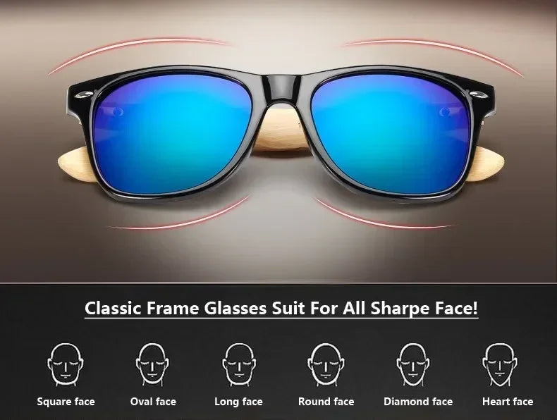 Ralferty Lunettes de soleil rétro en bois pour hommes, lunettes de soleil en bambou pour femmes, marque sport, miroir, UV400, lunettes de soleil homme, lunette, oculos