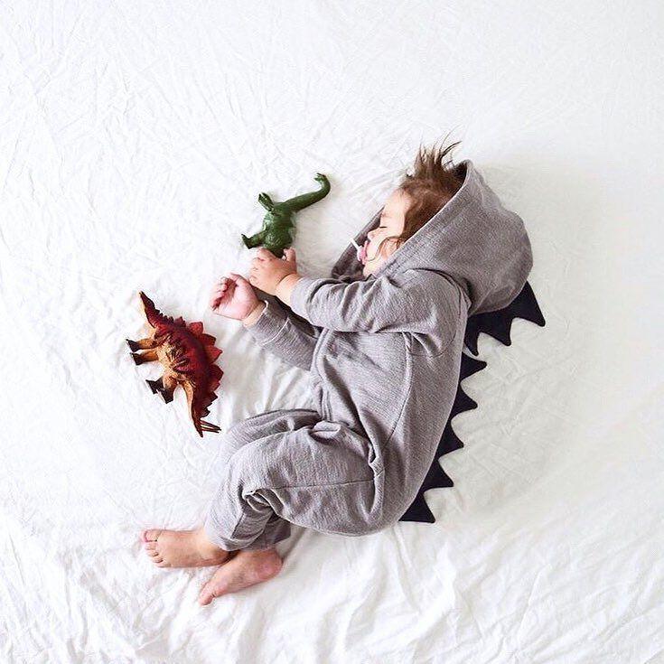 Combinaison bébé Dinosaure et Lapin avec Fermeture Éclair Vêtements Nouveaux-nés Grenouillère Bébés Filles et Garçons Déguisement Enfant Combinaison