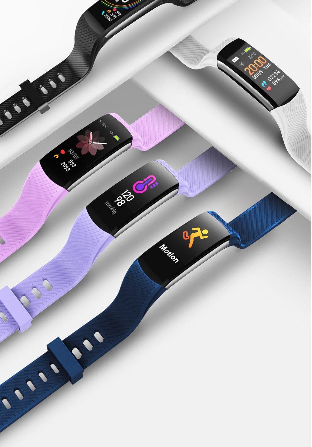 Montre connectée unisexe de luxe à la mode pour femmes et hommes, compatible avec les systèmes d'exploitation Android et iOS, avec suivi d'activité intelligent et protection étanche.