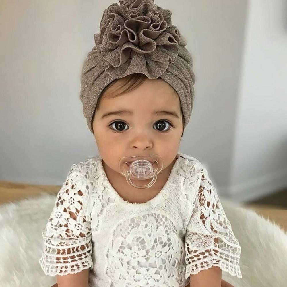 Bonnets Serre-têtes Bandeaux Élastiques à Fleurs et Nœuds pour Bébés Filles
