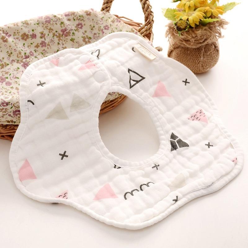 Bavoir unisexe 360° en gaze 8 épaisseurs pour bébé et enfant, serviette anti-bave pour nouveau-né et nourrisson