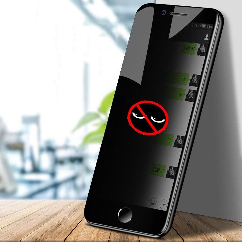 Film de protection d'écran anti-espion pour iPhone 14 13 12 11 XS MAX XR, verre privé à couverture complète pour iPhone 7 8 PLUS, film protecteur anti-espion, protection d'écran en verre trempé compatible avec les coques pour iPhone