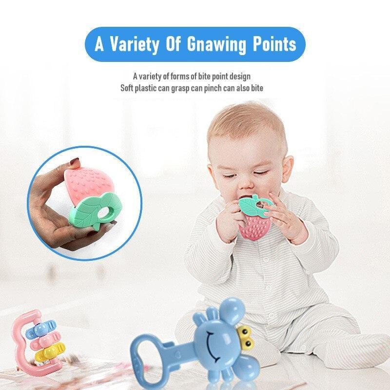 Hochet Pour Bébé Jouets Cartoon Poignée Douce Hochets Anneau de Dentition Agitateur Pour Bébé et Enfants Jouets Éducatifs Pour Nouveau-nés