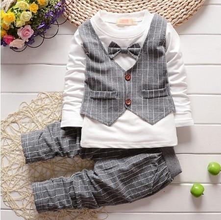 Ensembles de vêtements pour bébé garçon Gentleman - Tenue formelle d'anniversaire pour garçons, style moderne et nouveau design