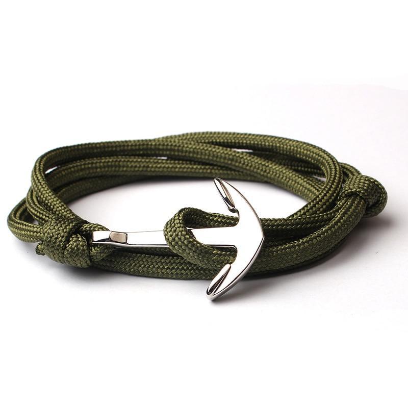 Nouveau Bracelet Ancre Marine Bleu Bracelet Ancre d'Amitié Homme Bracelet Multicouche Fait Main Corde Nylon Chaîne Bijoux Homme Femme