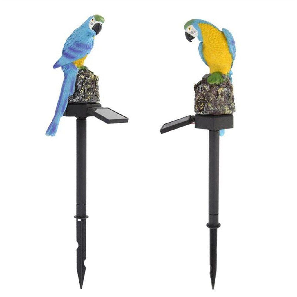 Lampe décorative LED étanche en forme de perroquet pour jardin, éclairage solaire extérieur en résine pour allée, porte, pelouse